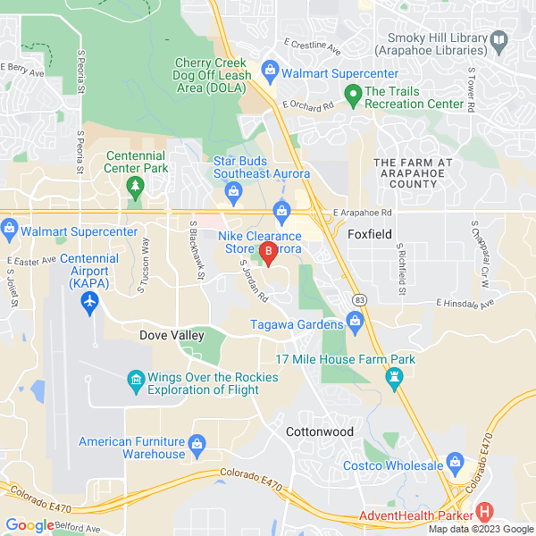 The Best Colorado Property Pros Directory location map: Freemont Dr., Denver Metro Area, Colorado
