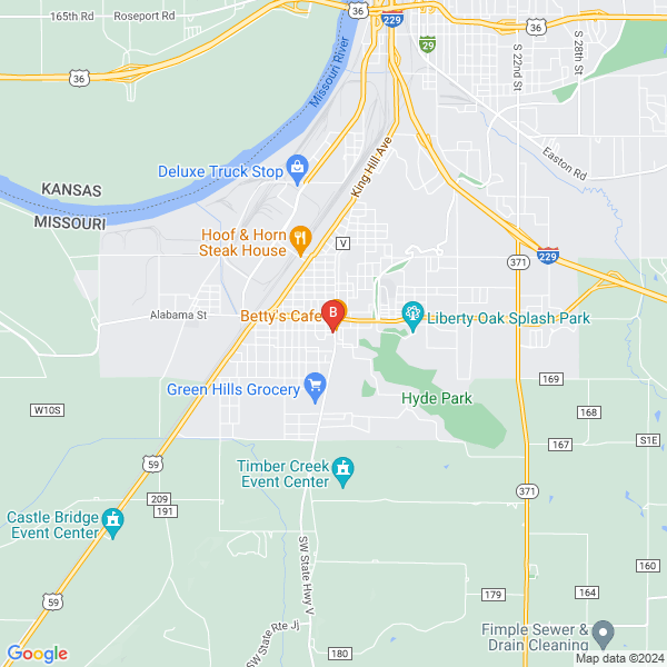 Nodaway Valley Bank location map: 6304 King Hill Ave, St Joseph, MO