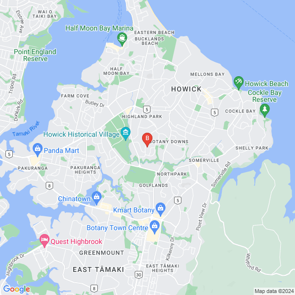 Obesity Woes location map: 2/116A Bradbury Rd, Auckland, Auckland