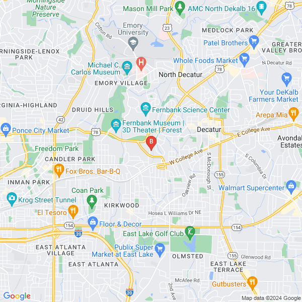 MBenoit Associates location map: 533 Ridgecrest Rd NE, Atlanta, Ga