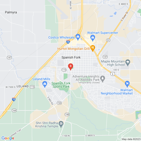 The Schriever Law Firm location map: 174 S Main St, Spanish Fork, UT
