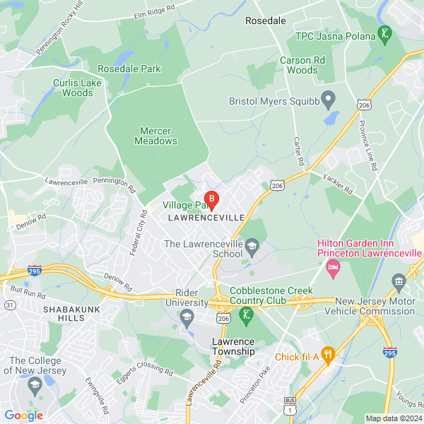 LawrencevillePlumbingExperts.Com location map: Gordon Avenue, Lawrenceville, NJ