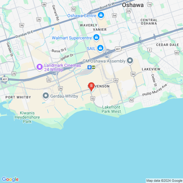 Dana Snedden CPA Professional Corporation location map: 1077 Boundary Rd #207, Oshawa, Ontario