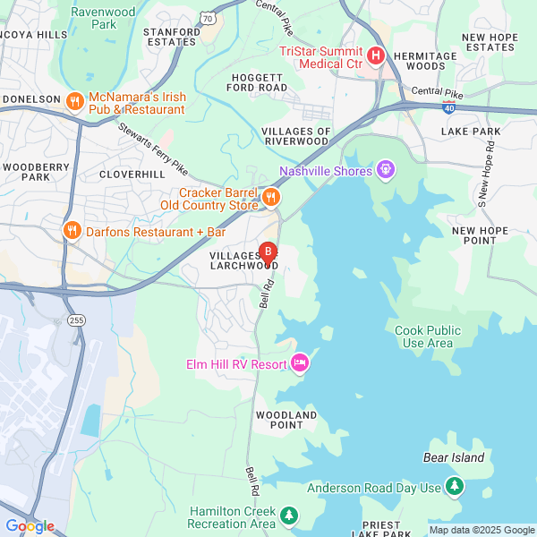 public reviews location map: 508 S. Lakeridge Pl., Nashville, TN